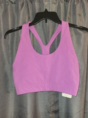 Fabletics Lavender-Purple Racerback Sports Bra